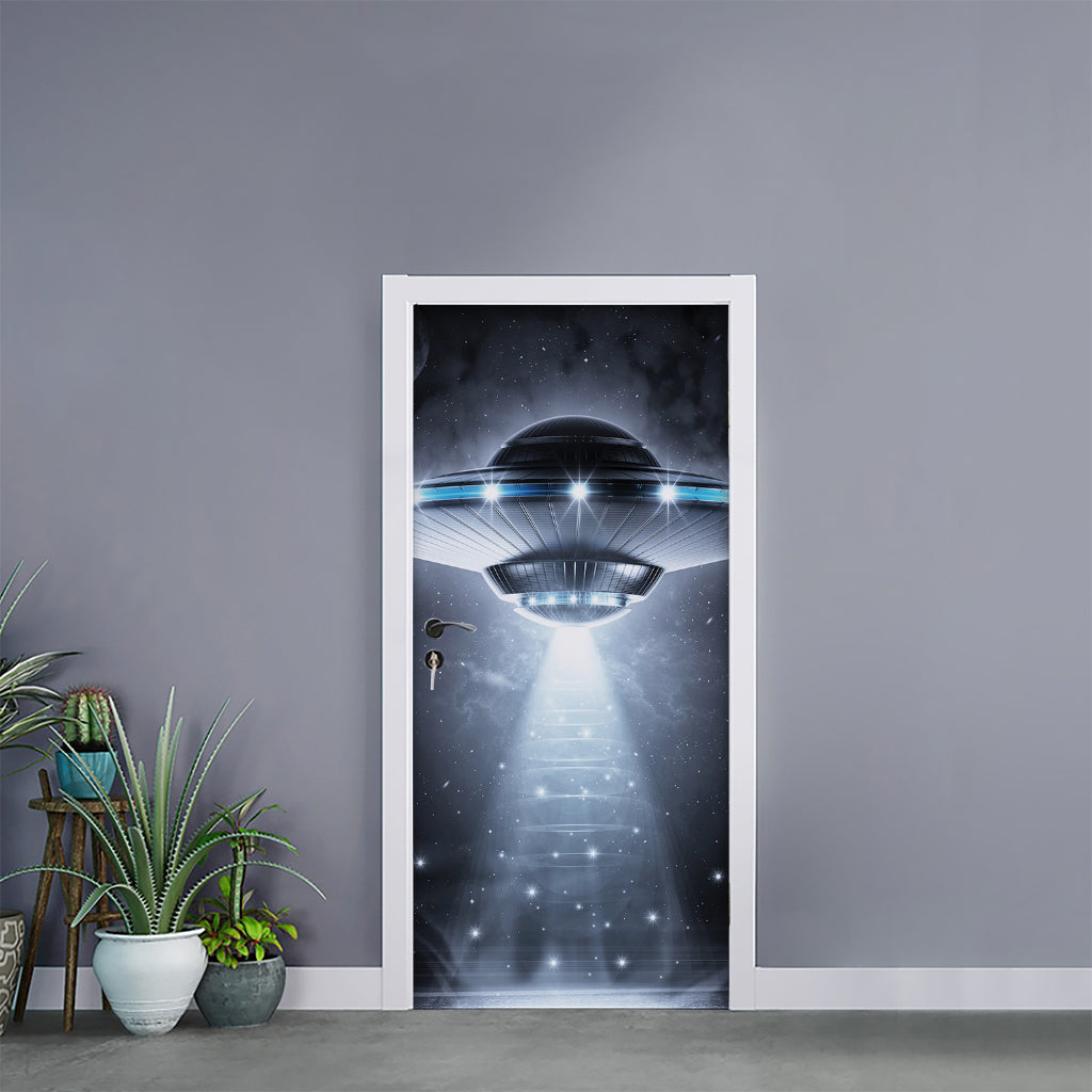 Dark Night UFO Print Door Sticker