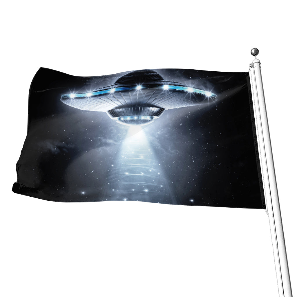Dark Night UFO Print Flag