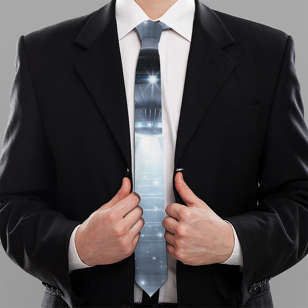 Dark Night UFO Print Necktie