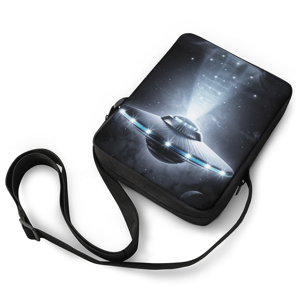 Dark Night UFO Print Rectangular Crossbody Bag
