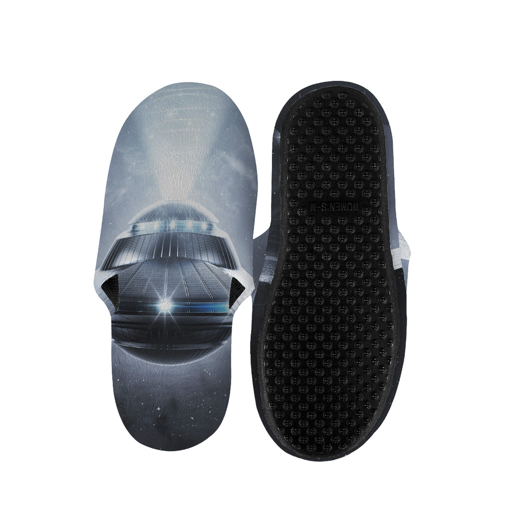 Dark Night UFO Print Slippers