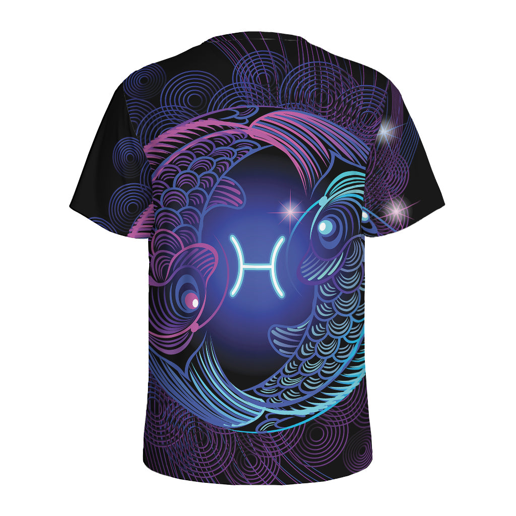 Dark Pisces Zodiac Sign Print Men's Sports T-Shirt