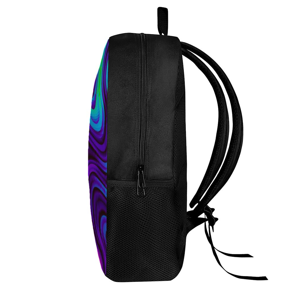 Dark Psychedelic Trippy Print 17 Inch Backpack