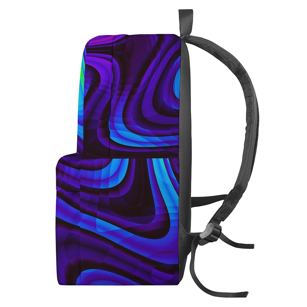 Dark Psychedelic Trippy Print Backpack