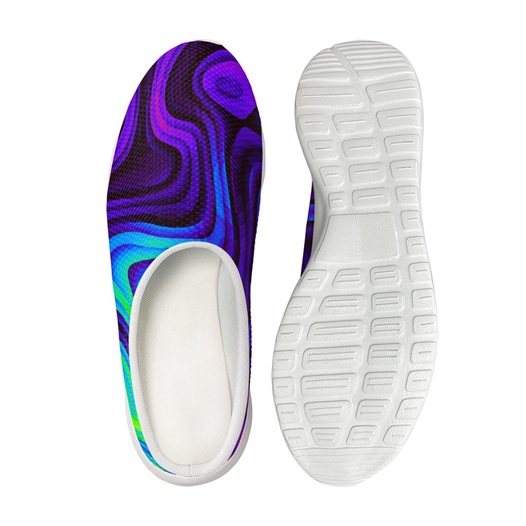Dark Psychedelic Trippy Print Mesh Casual Shoes