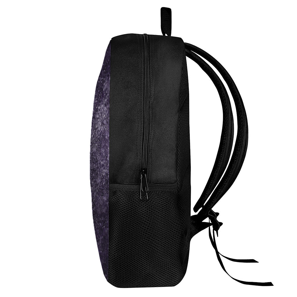 Dark Purple Cosmos Galaxy Space Print 17 Inch Backpack