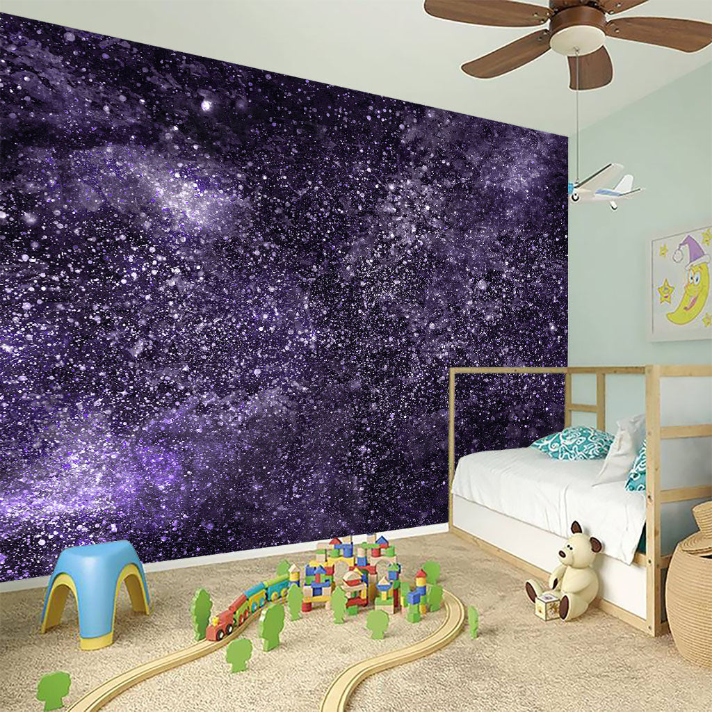 Dark Purple Cosmos Galaxy Space Print Wall Sticker