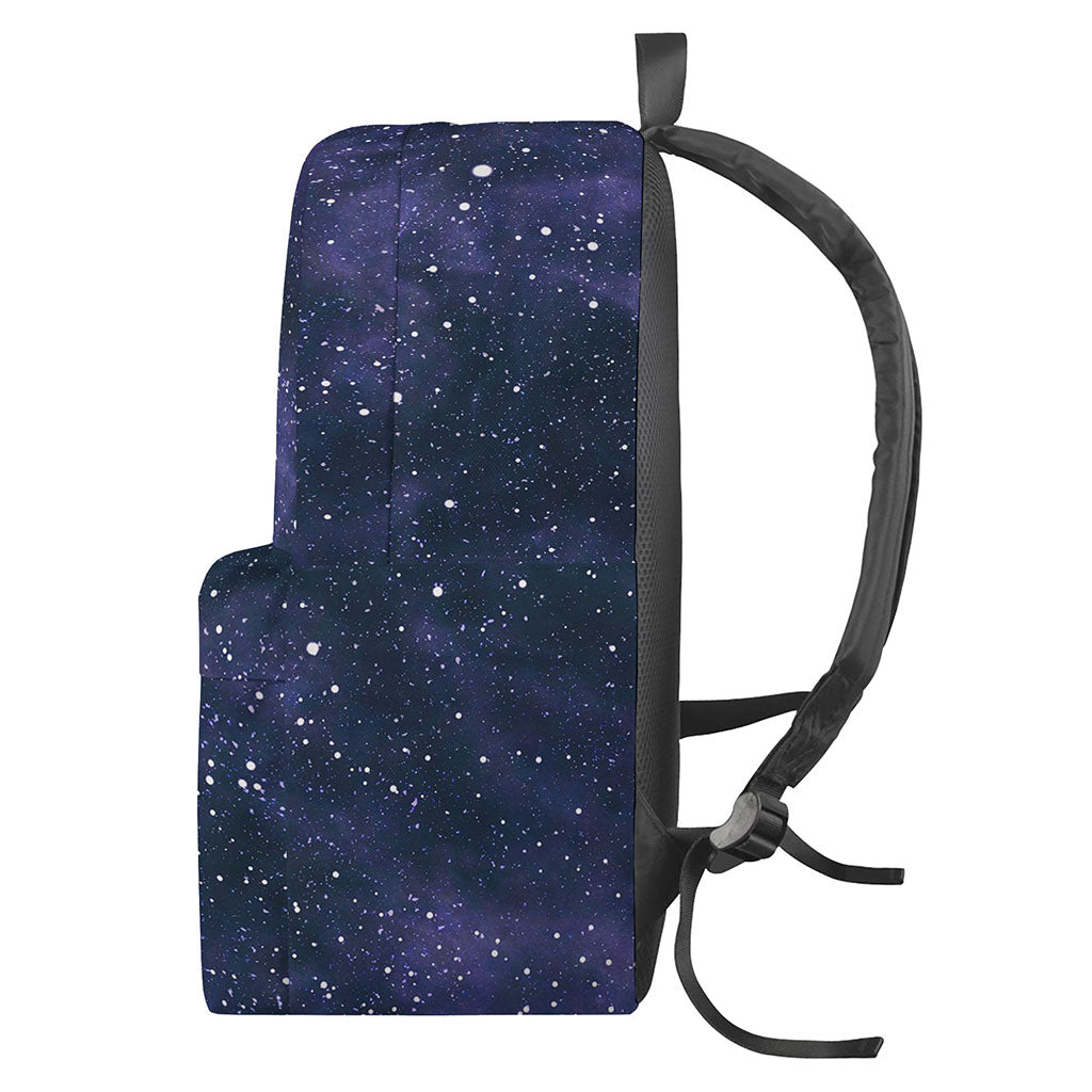 Dark Purple Galaxy Outer Space Print Backpack