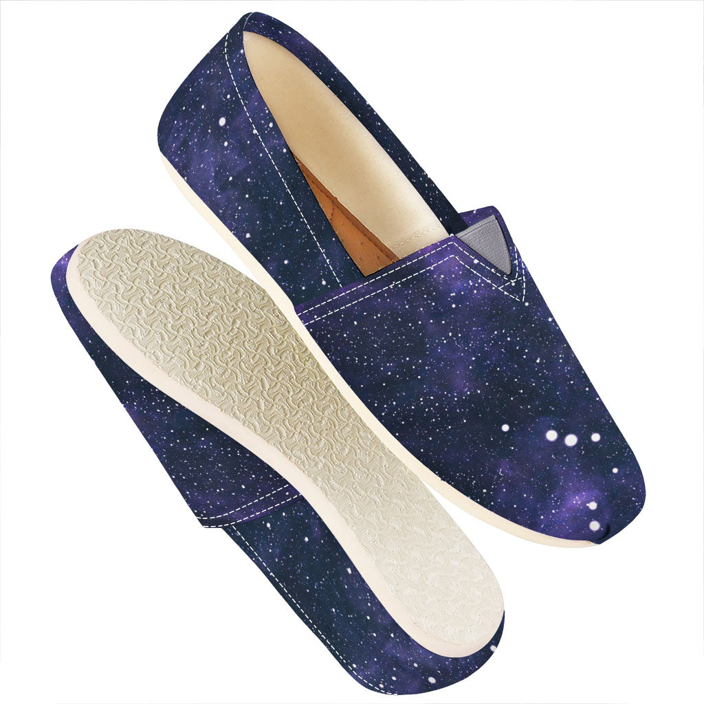 Dark Purple Galaxy Outer Space Print Casual Shoes