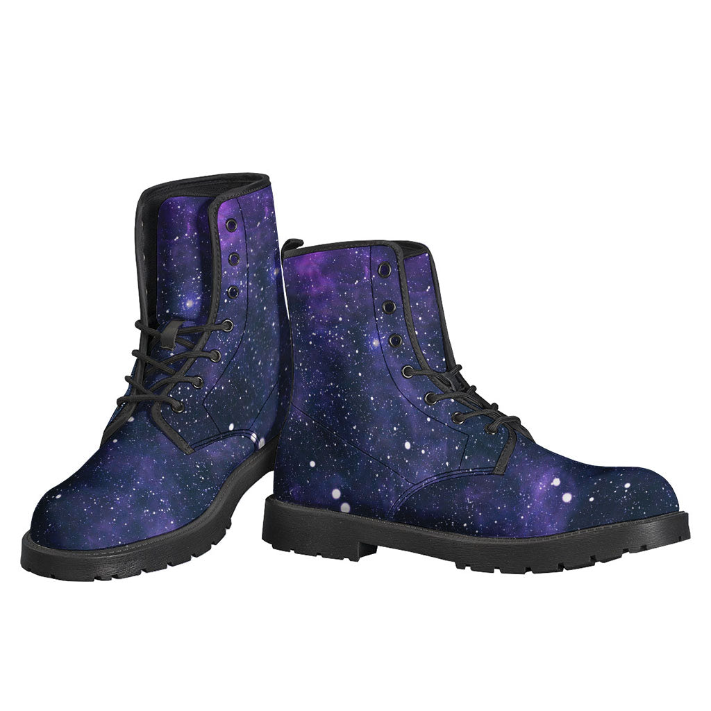 Dark Purple Galaxy Outer Space Print Backpack