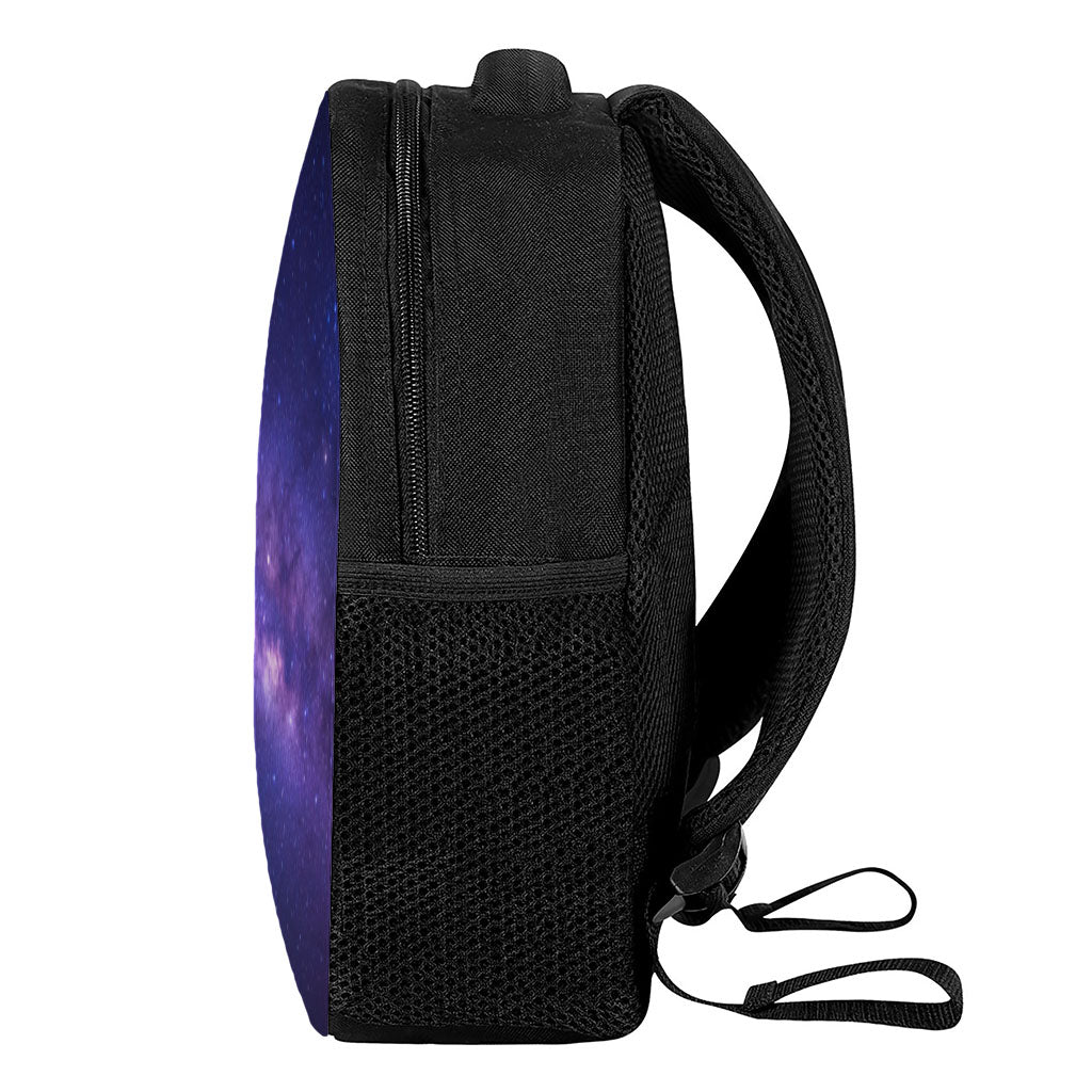 Dark Purple Milky Way Galaxy Space Print Casual Backpack