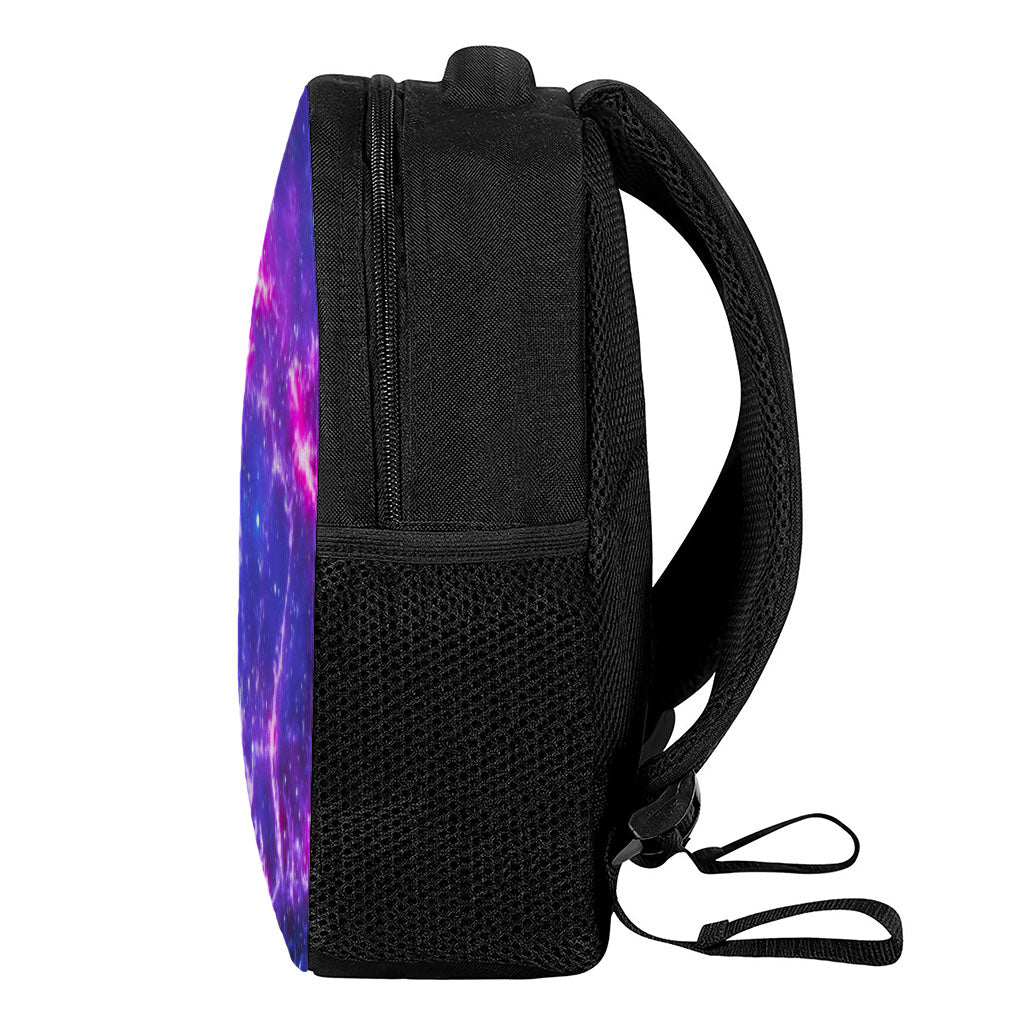Dark Purple Universe Galaxy Space Print Casual Backpack