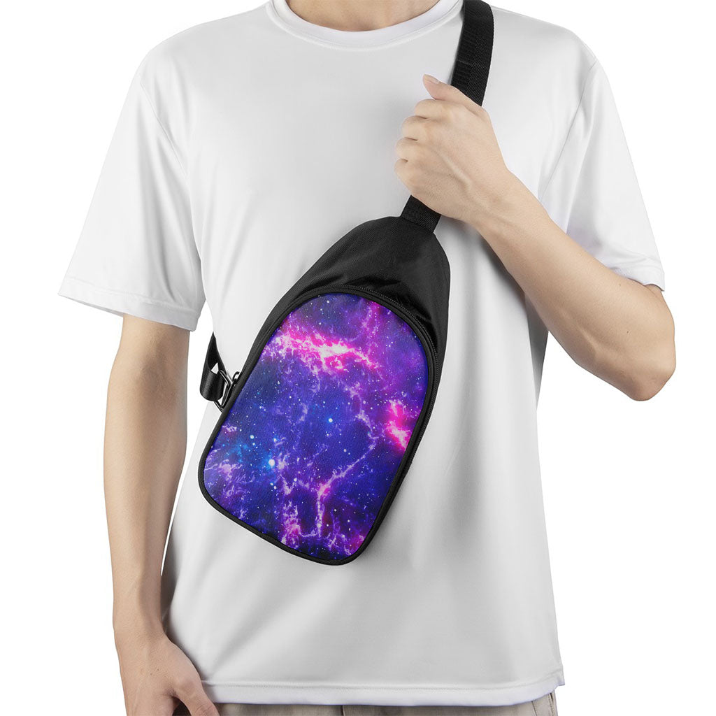 Dark Purple Universe Galaxy Space Print Chest Bag