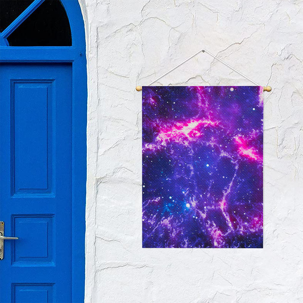 Dark Purple Universe Galaxy Space Print Garden Flag