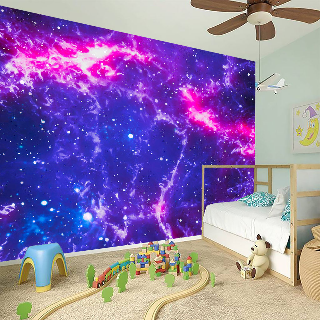 Dark Purple Universe Galaxy Space Print Wall Sticker