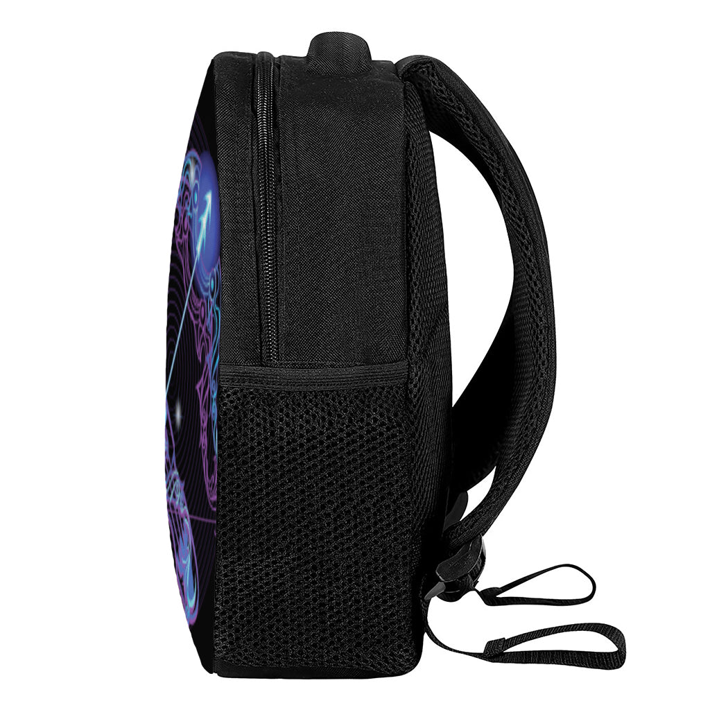 Dark Sagittarius Zodiac Sign Print Casual Backpack