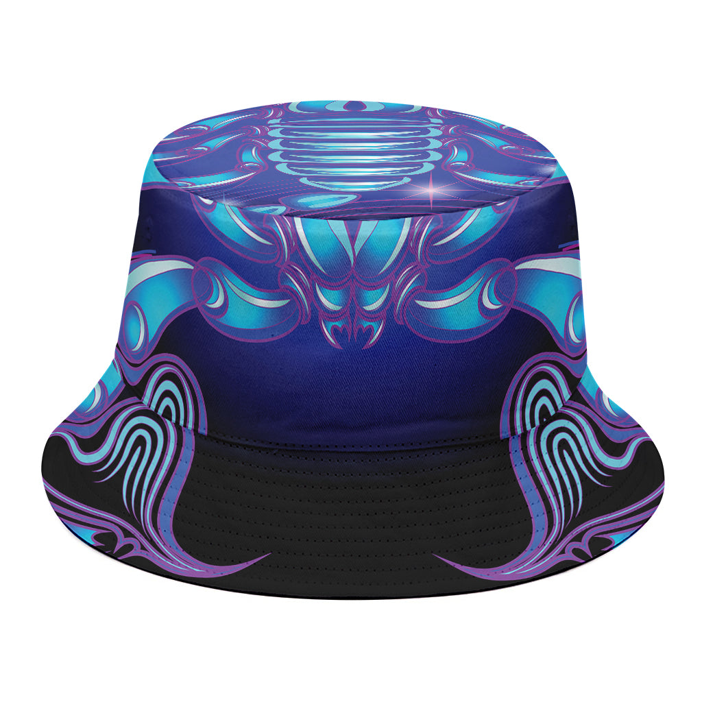 Dark Scorpio Zodiac Sign Print Bucket Hat