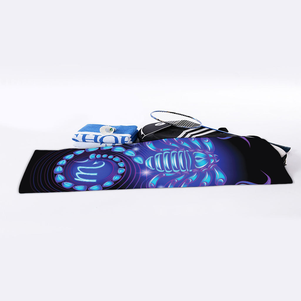Dark Scorpio Zodiac Sign Print Sports Towel