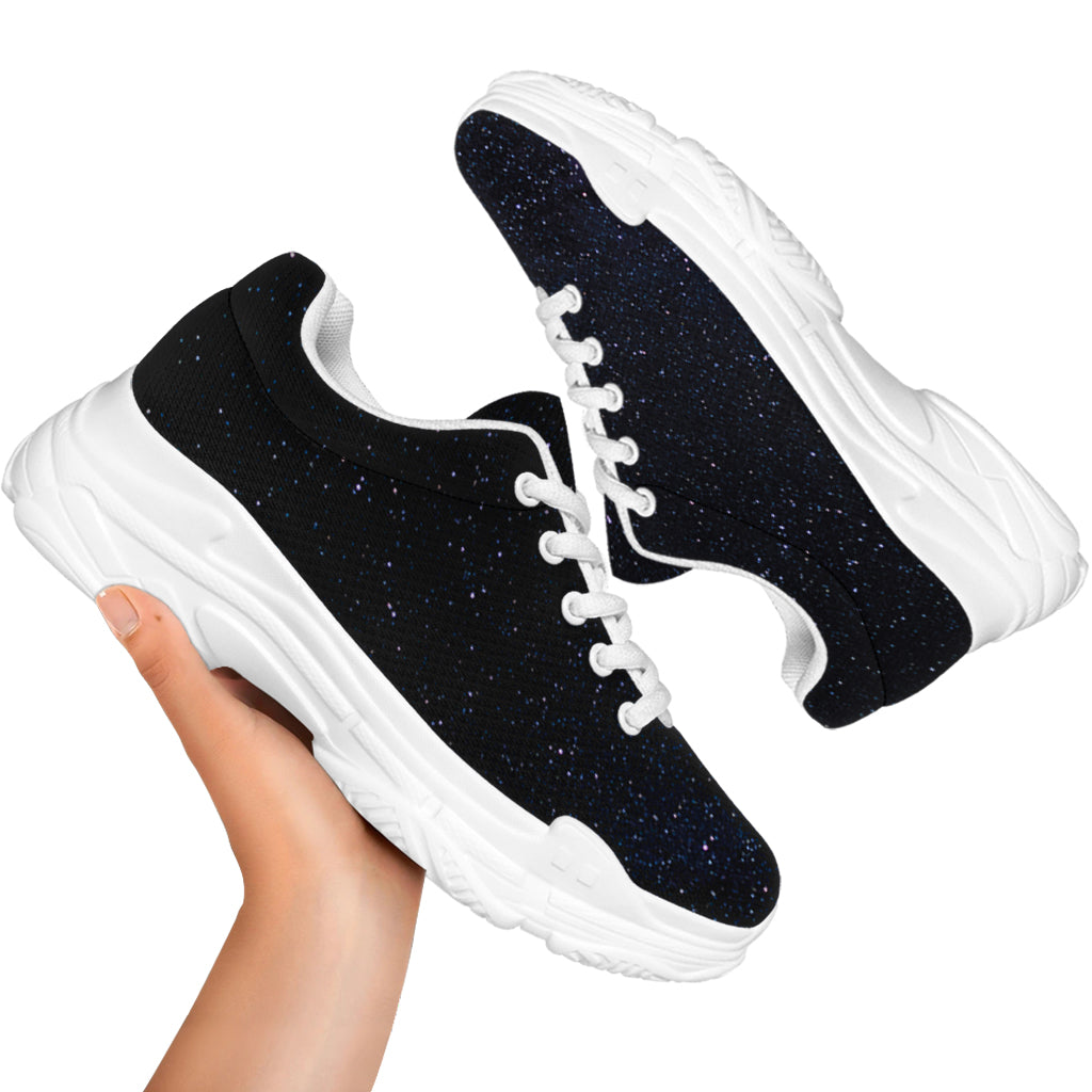 Dark Space Print White Chunky Shoes