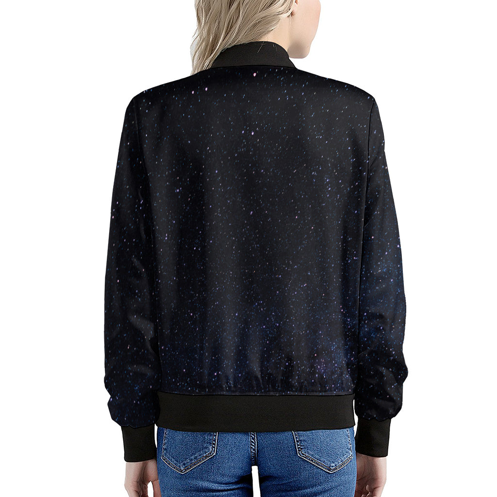 Dark Space Print Women's Bomber Jacket
