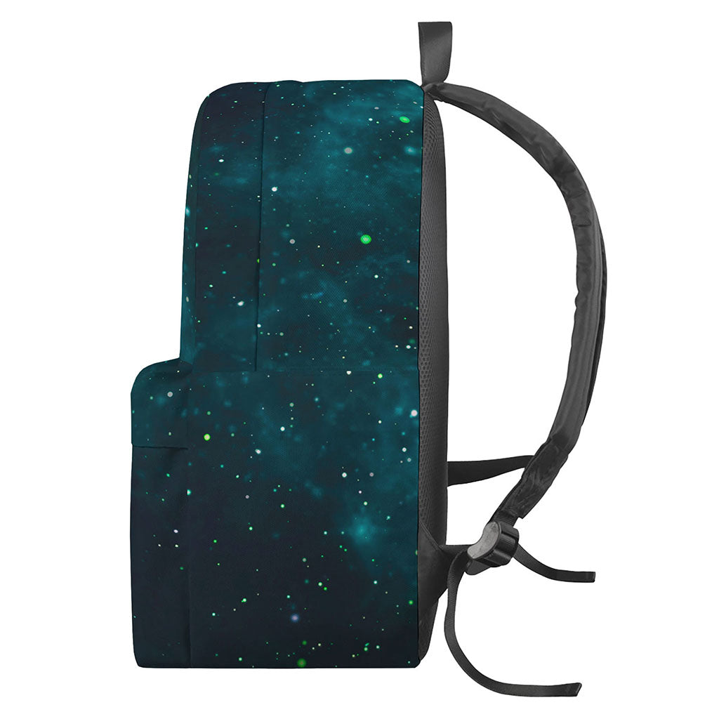 Dark Teal Galaxy Space Print Backpack