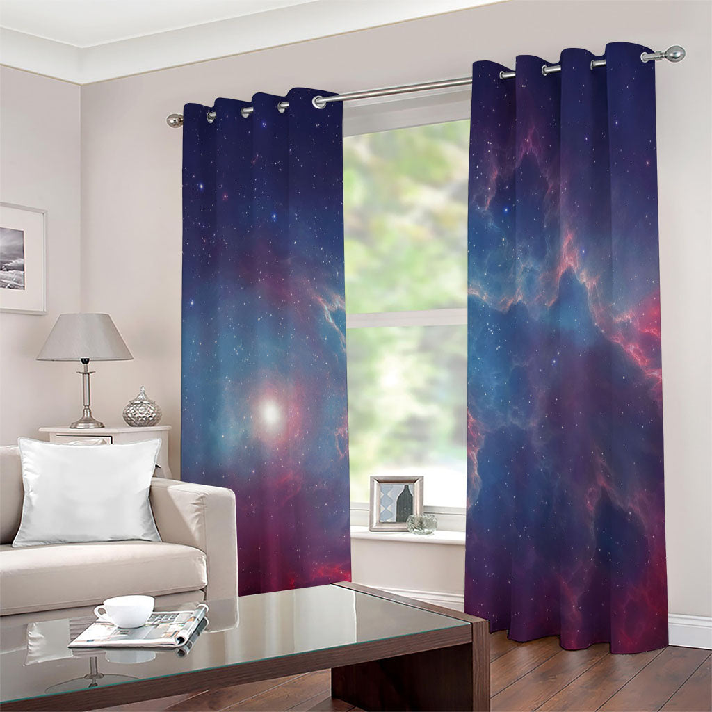 Dark Universe Galaxy Deep Space Print Extra Wide Grommet Curtains