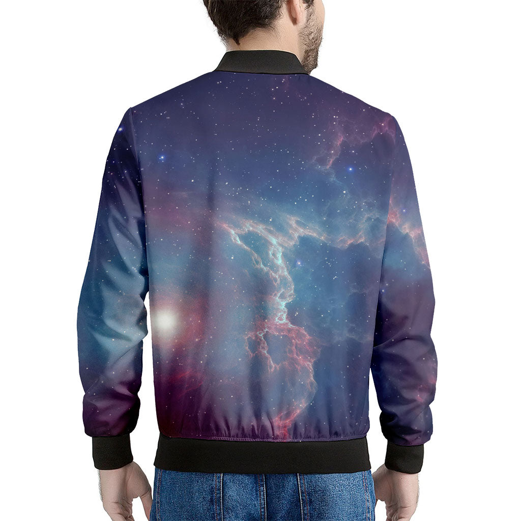 Dark Universe Galaxy Deep Space Print Men's Bomber Jacket