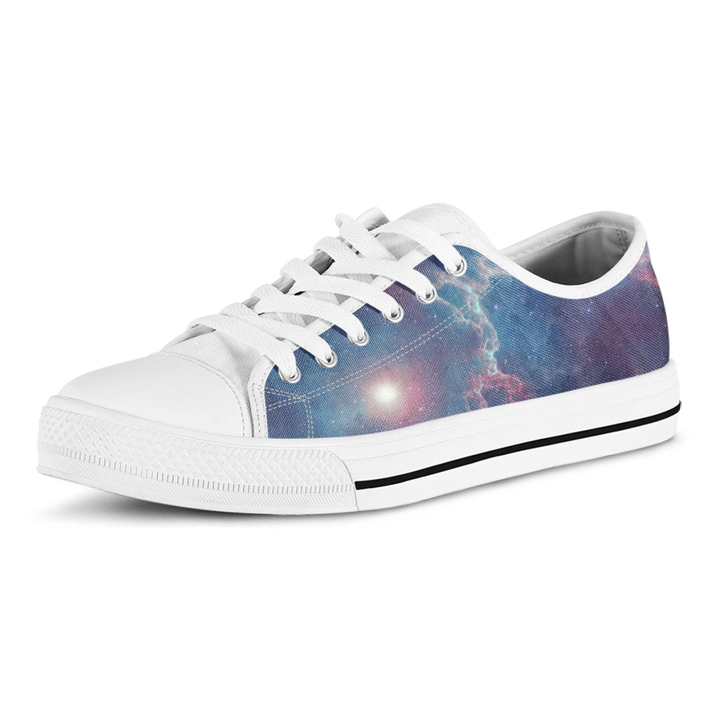Dark Universe Galaxy Deep Space Print White Low Top Sneakers