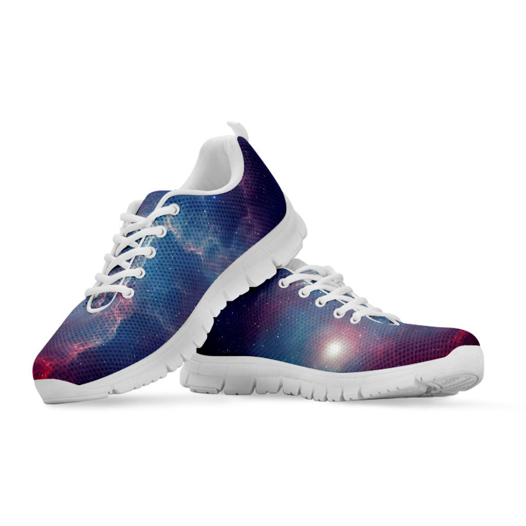 Dark Universe Galaxy Deep Space Print White Running Shoes
