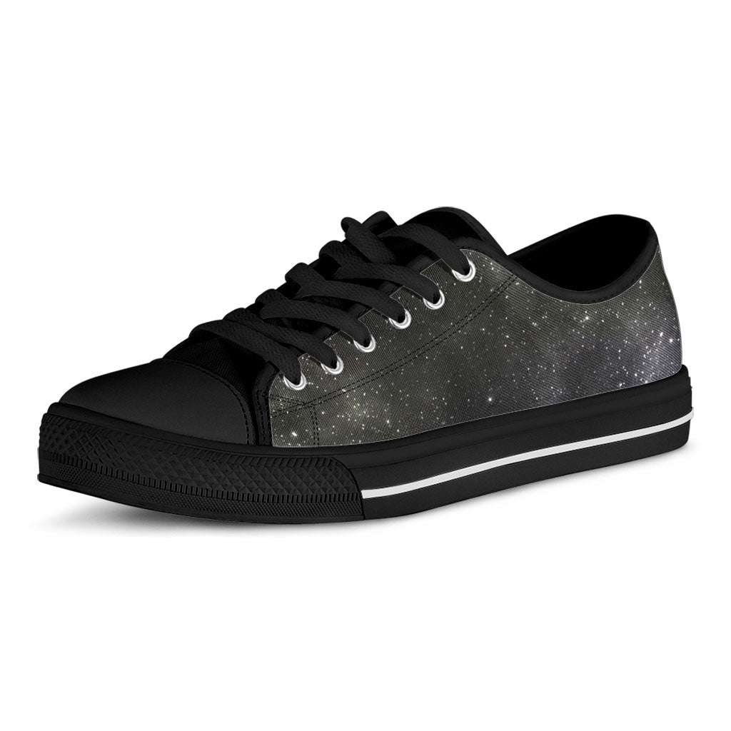 Dark Universe Galaxy Outer Space Print Black Low Top Sneakers
