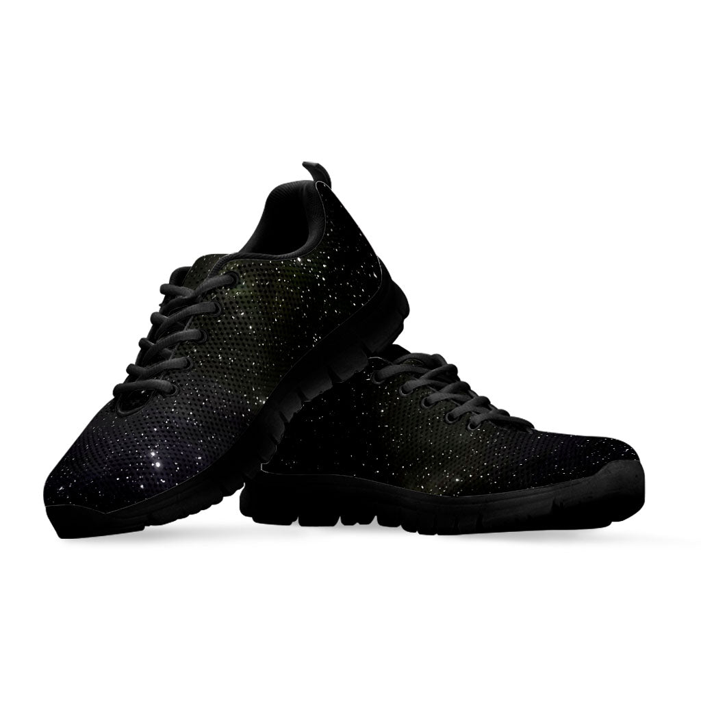 Dark Universe Galaxy Outer Space Print Black Running Shoes