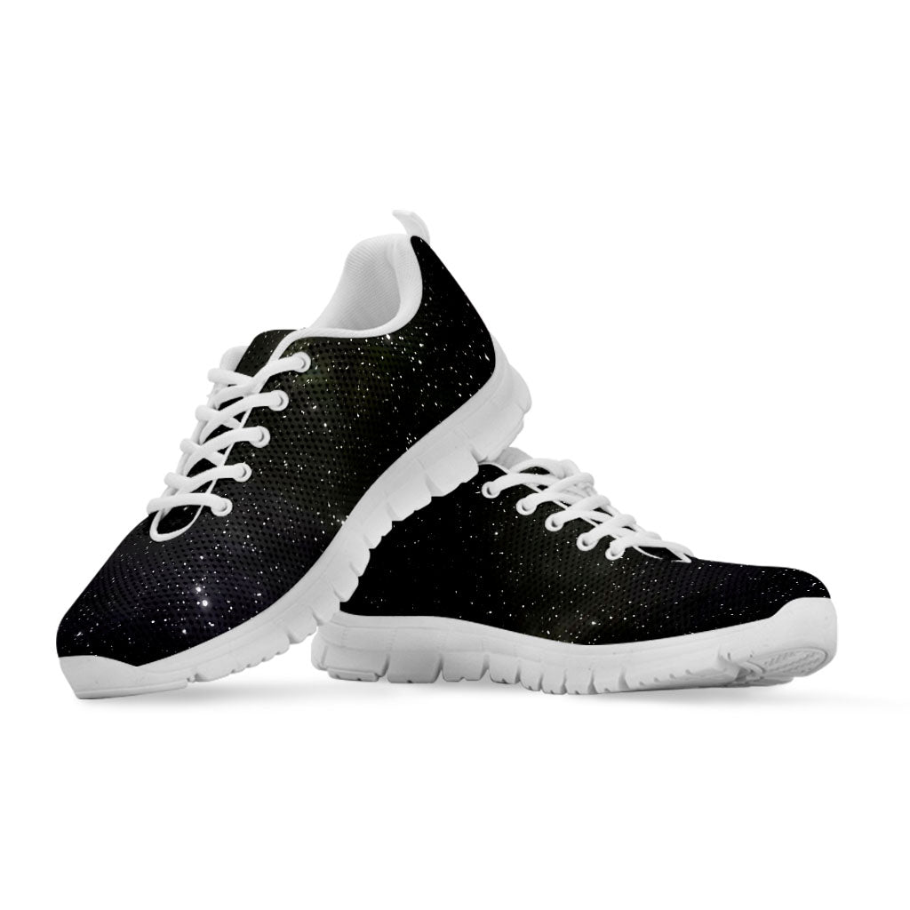 Dark Universe Galaxy Outer Space Print White Running Shoes