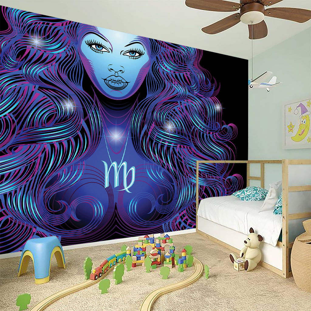 Dark Virgo Zodiac Sign Print Wall Sticker
