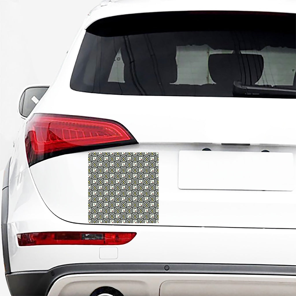 Dartboard Cartoon Pattern Print Car Sticker