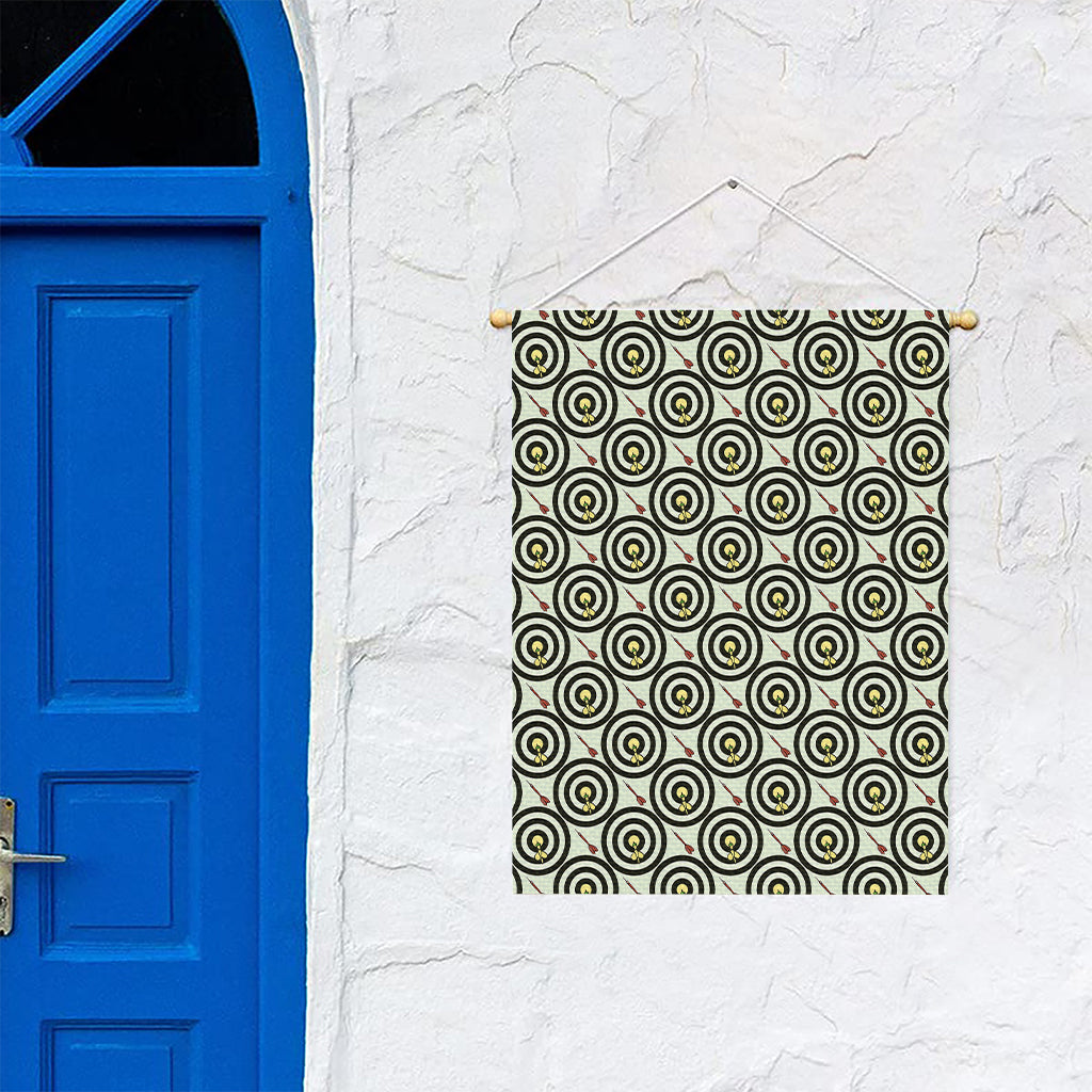 Dartboard Cartoon Pattern Print Garden Flag