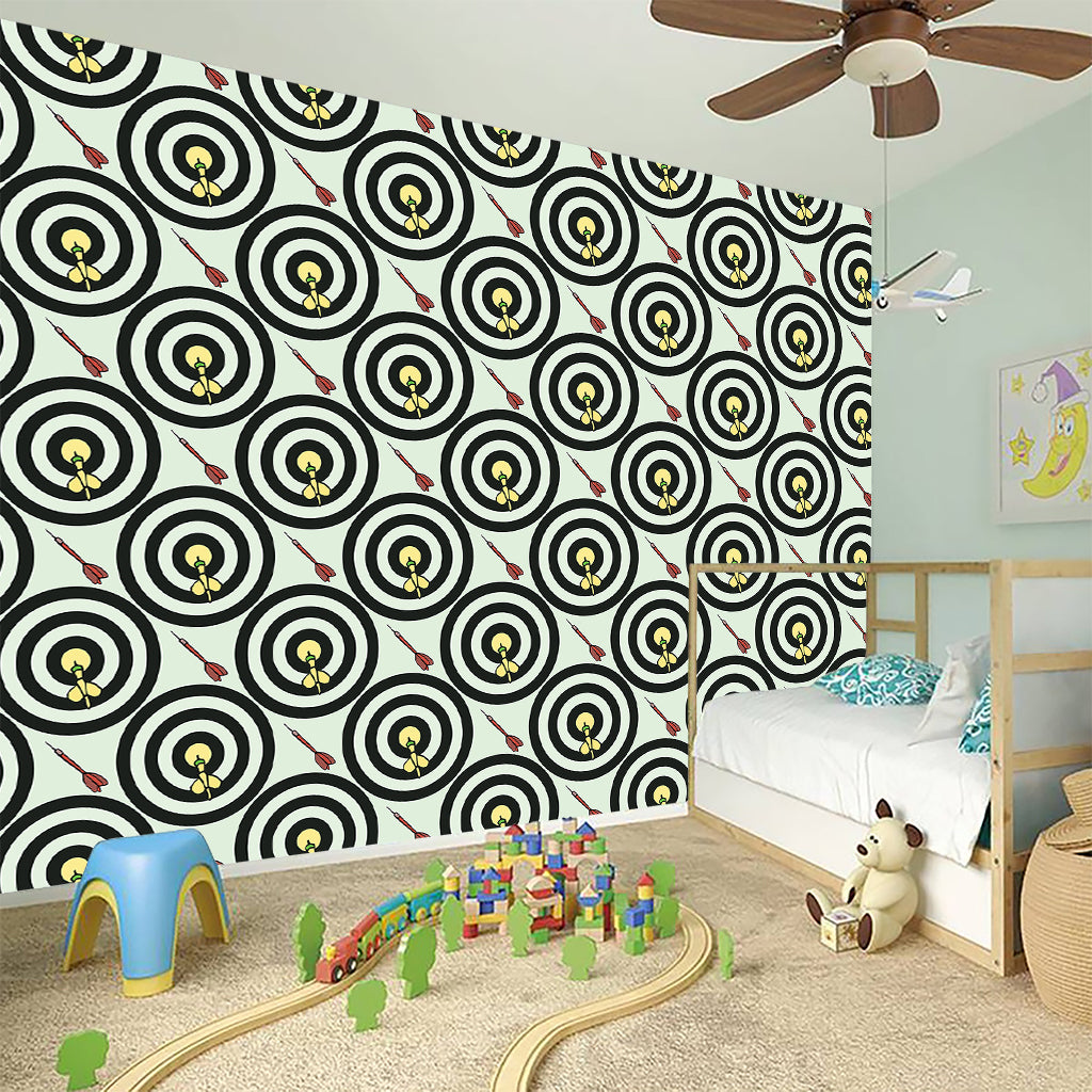 Dartboard Cartoon Pattern Print Wall Sticker