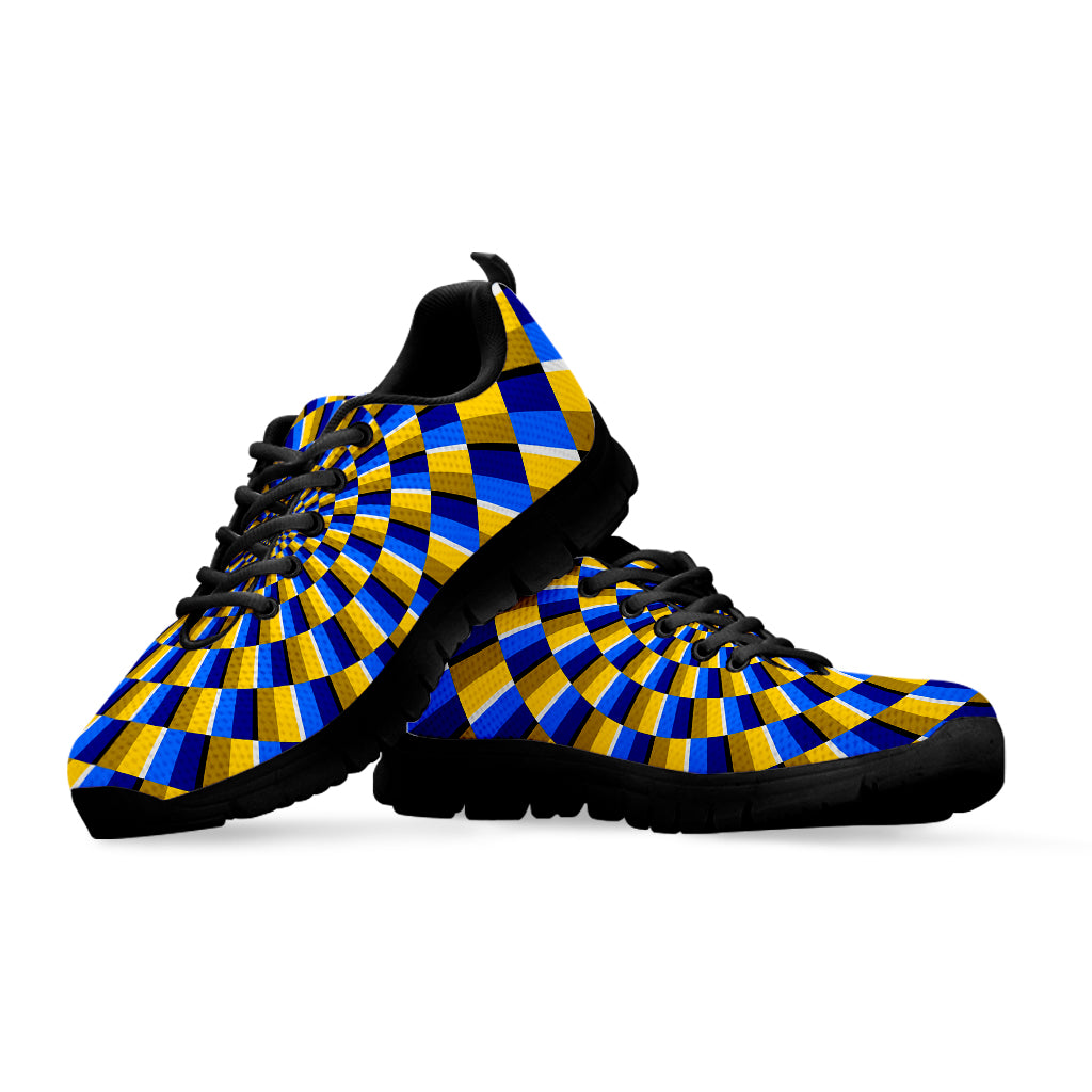 Dartboard Moving Optical Illusion Black Running Shoes