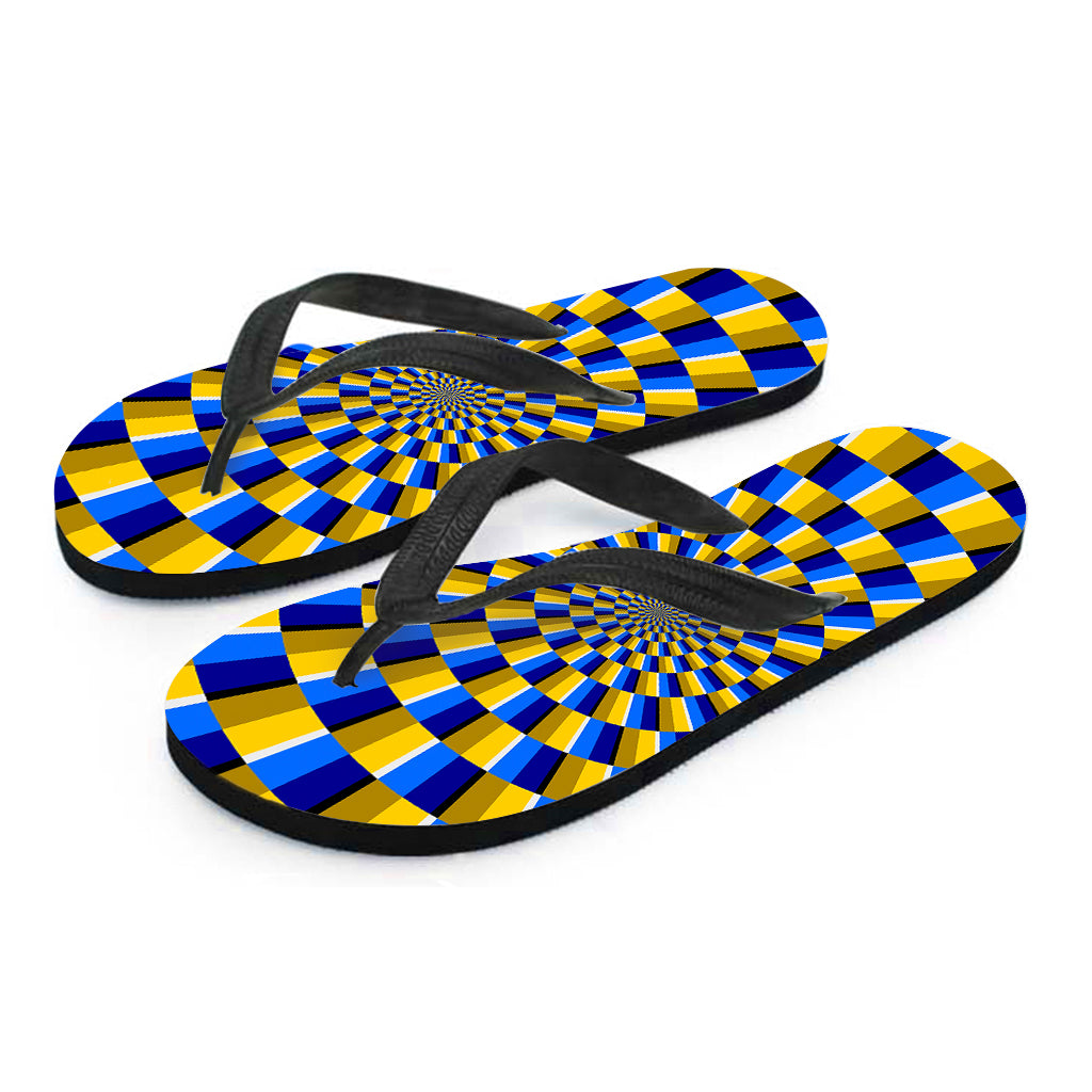 Dartboard Moving Optical Illusion Flip Flops