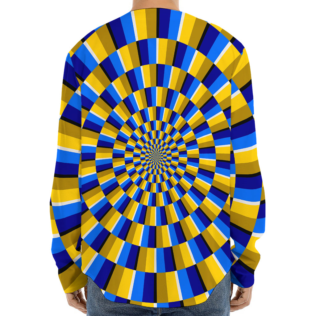 Dartboard Moving Optical Illusion Long Sleeve Baseball Jersey