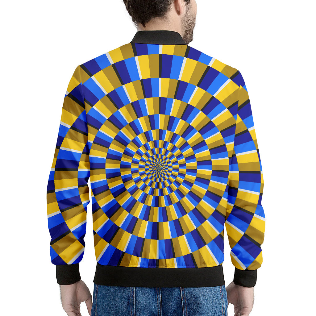 Dartboard Moving Optical Illusion Men's Bomber Jacket