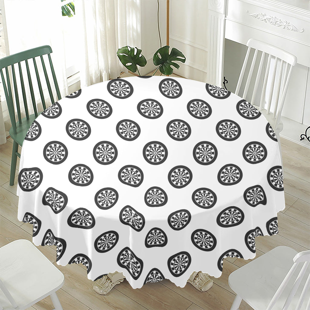 Dartboard Pattern Print Waterproof Round Tablecloth