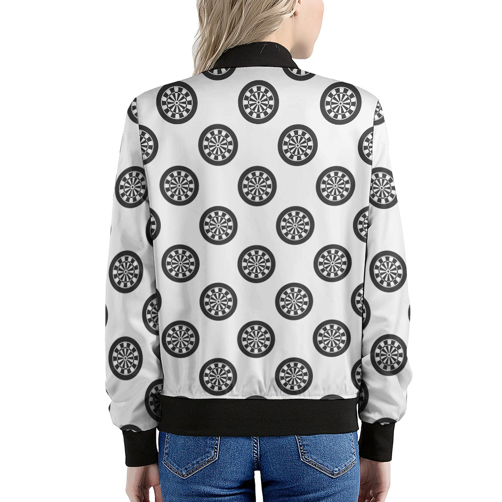 Dartboard Pattern Print Women's Bomber Jacket