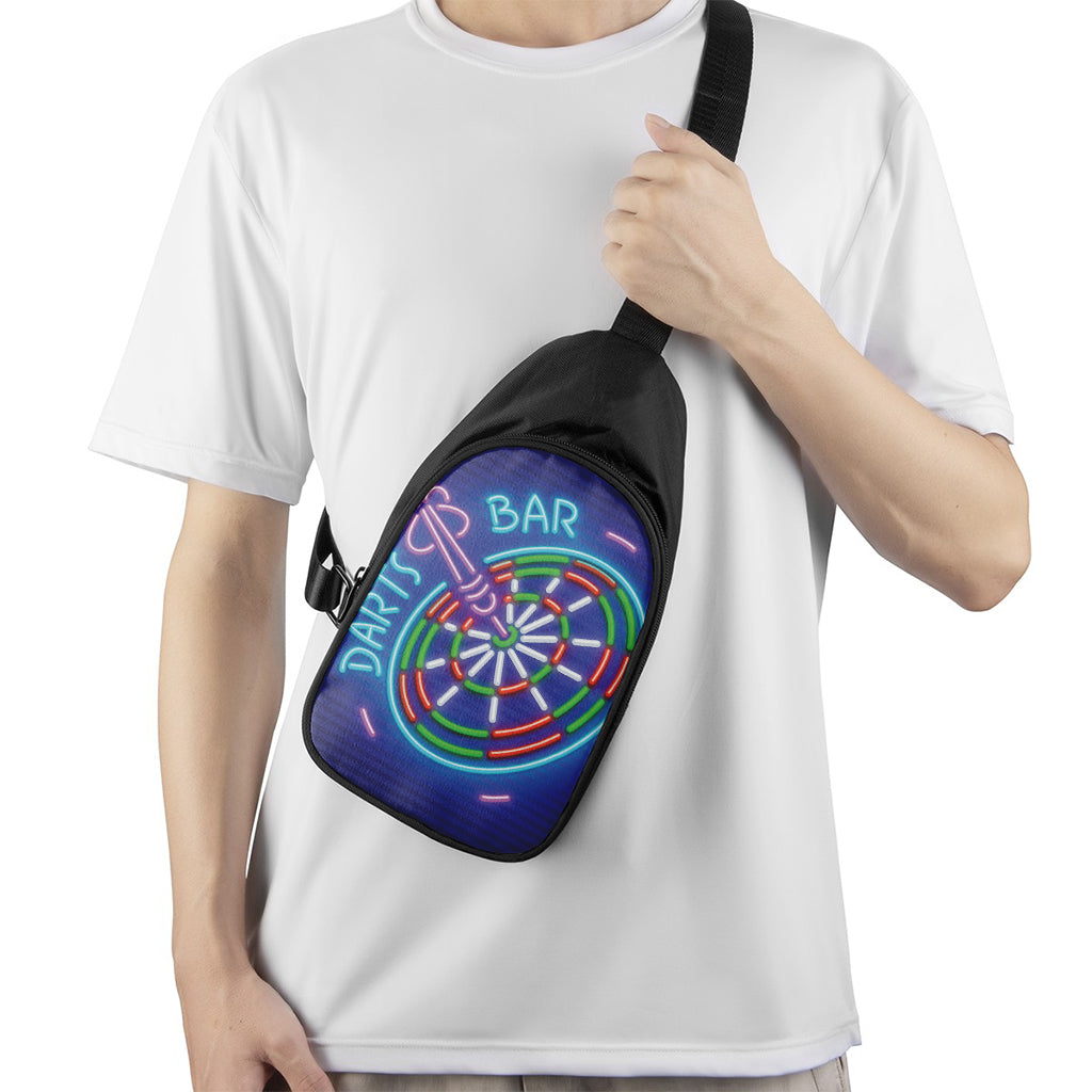 Darts Bar Sign Print Chest Bag
