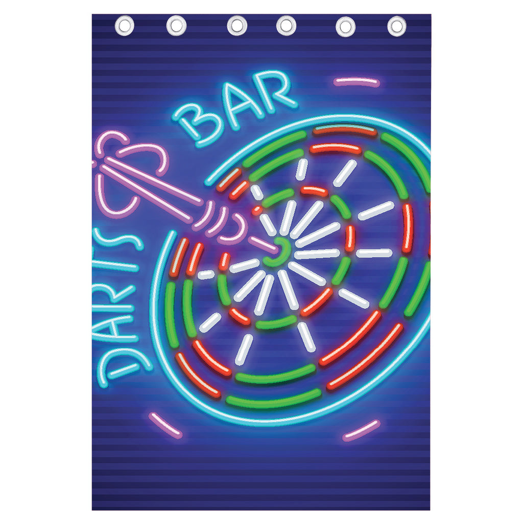 Darts Bar Sign Print Curtain