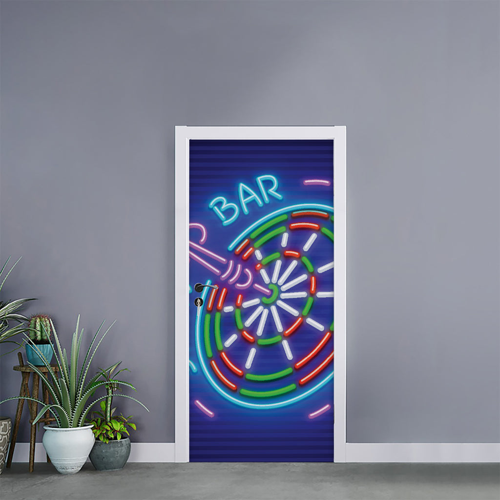 Darts Bar Sign Print Door Sticker