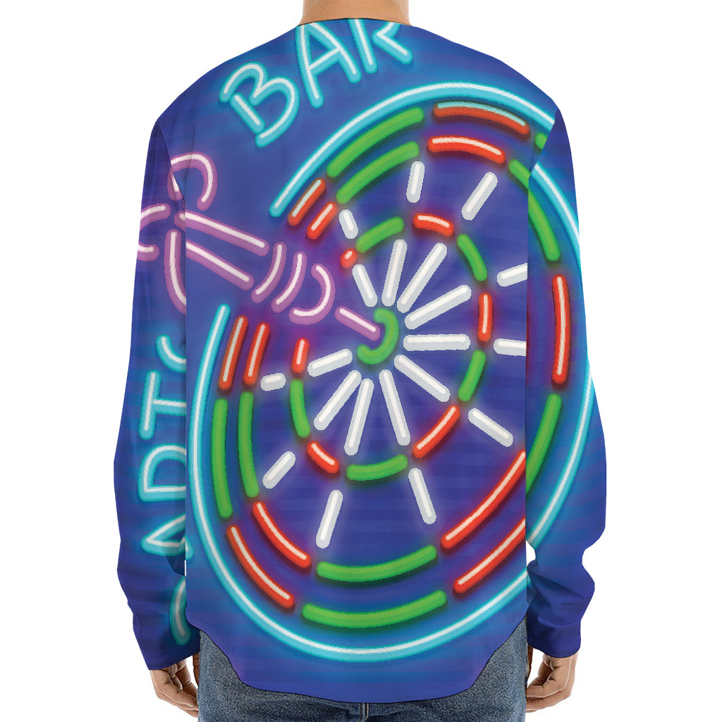 Darts Bar Sign Print Long Sleeve Baseball Jersey
