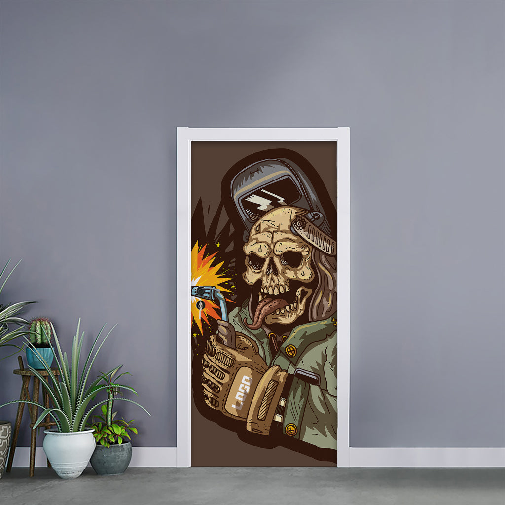 Dead Welder Print Door Sticker