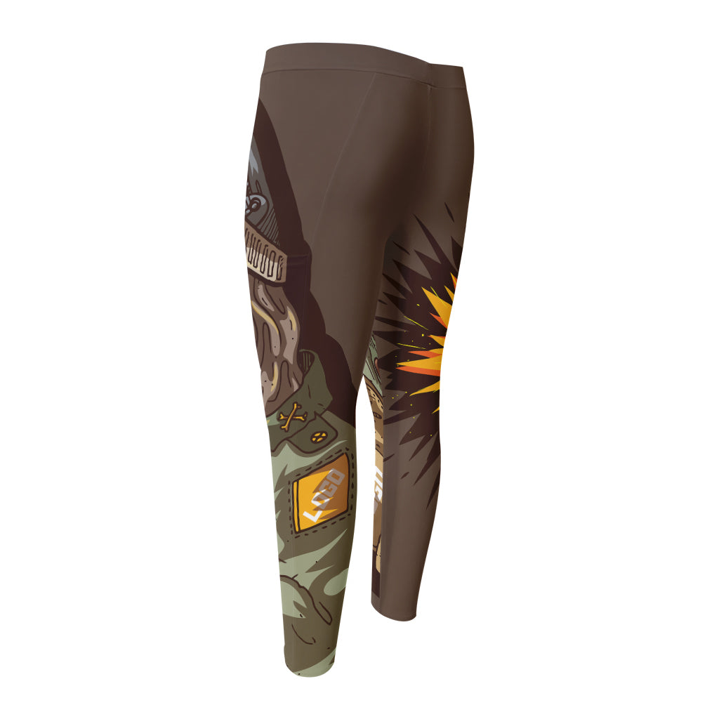 Dead Welder Print Men's Compression Pants