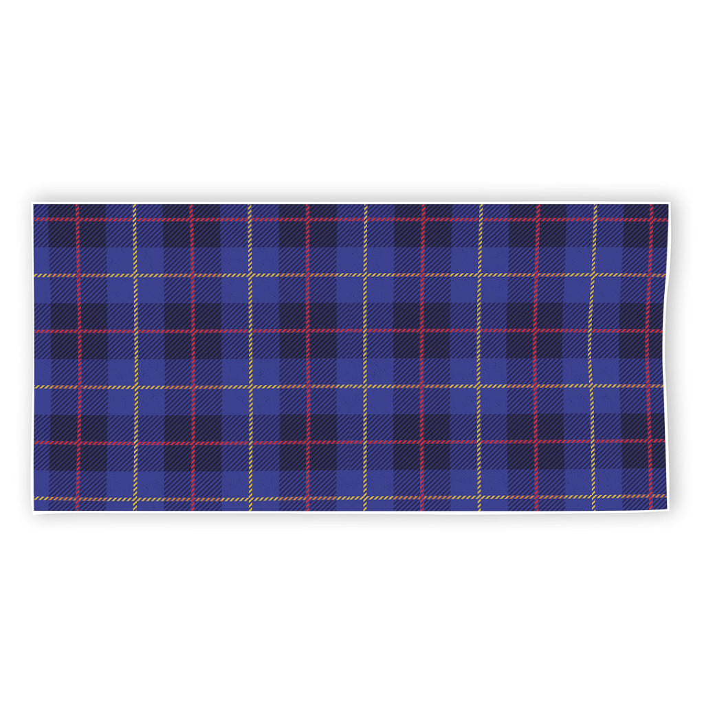 Deep Blue Stewart Tartan Print Beach Towel