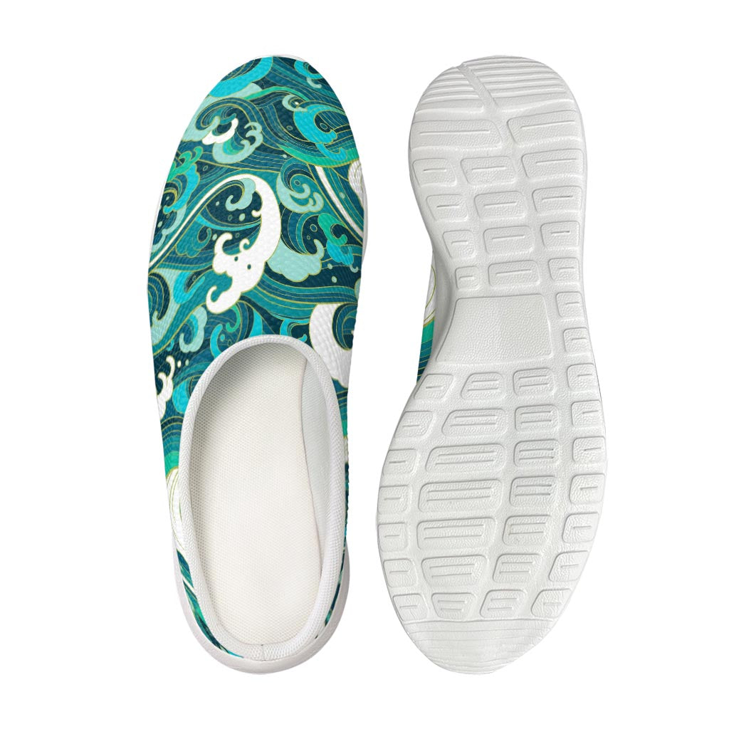 Deep Sea Wave Surfing Pattern Print Mesh Casual Shoes
